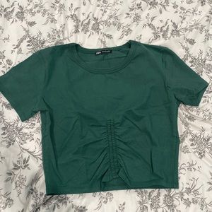 Zara dark green top